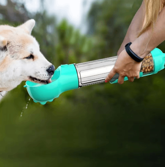 3-in-1 Pet Water Bottle – Hydration & Snacks On the Go