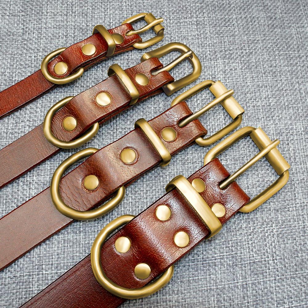 Custom Leather Dog Collar with Engraved ID Tag – Premium & Personal